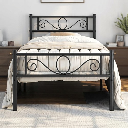 Metal bed frame - bed, single