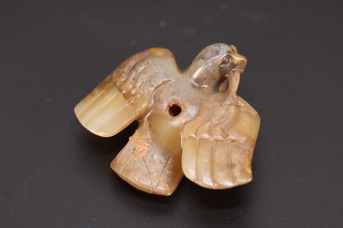 Jade carved bird shape - jade,