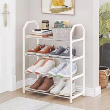 4 Tier Shoe Rack Stand Heavy Duty Sturdy Storage Self Organiser