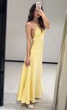 ZARA : Satin Midi Dress with