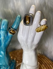 Tigers Eye Vintage Rings Size