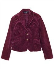 RALPH LAUREN Womens Corduroy 2 Button Blazer Jacket US 4 Small Purple AB01