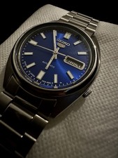 Vintage Seiko 5 7009 Automatic Mens Watch Blue Dial Day/Date
