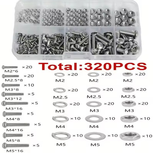 120 320pcs metric nuts - 120/320pcs, bolts