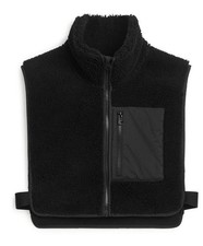 Arket Borg / Sherpa stylish open sided body warmer/gilet black colour free size