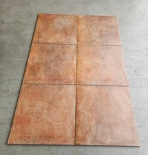 TILES JOBLOT 87: Washed Terracotta Rust Brown Non-slip Floor Tiles 33x33 30m2