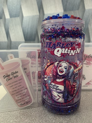 Harley quinn 16oz glitter snow - quinn,