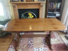 Ercol Refectory Plank Top Dining Table Golden Dawn Finish