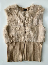 Real Fur gilet / Sleeveless Cardigan - Size Small VGC