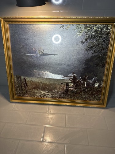 Large framed raf spitfire over - large,