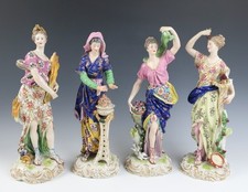 Set 4 Large Antique Derby or