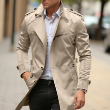 Men's Trench Coat  Slim Fit