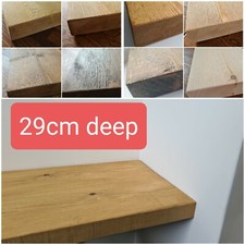 29cm Alcove Shelf Rustic Wooden Floating Extra Deep shelves with brackets