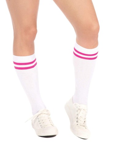 Pink neon tube socks - neon,