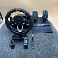 Hori PS4052 PS4 PS3 Racing Wheel Apex - Steering Wheel + Pedals + Clamps Working