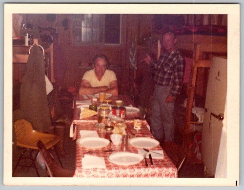 Vtg snapshot men dining - dining, in