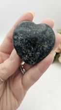 Moss agate Heart Crystal Palm