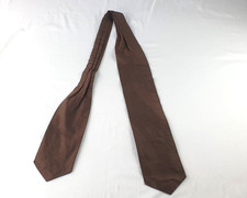 Mens Cravat Tie Brown Wide