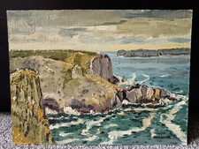 Caldey Island Wales Oil Painting Keith Gardner Royal Cambrian Academy 1933-2025