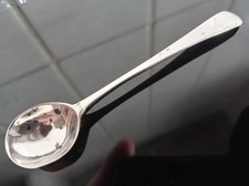 Solid silver 10 centimetre spoon.Probably a salt spoon.