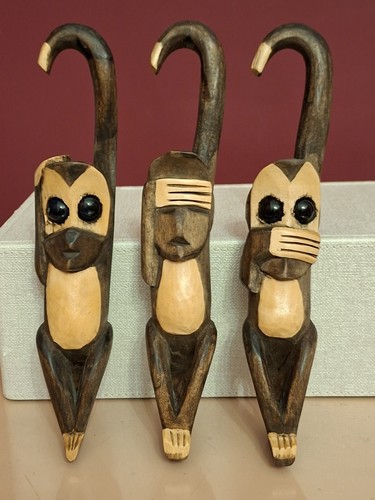 Vintage hand carved wooden - hand-carved,