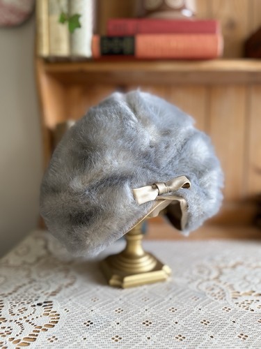 Vintage turban hat grey - vintage,