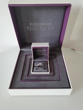Beaverbrooks 18ct Diamond White Gold Halo Ring Size N
