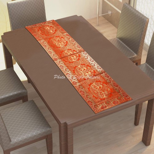 Ethnic jacquard table runner - ethnic,