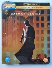 BATMAN BEGINS 4K ULTRA HD + BLU-RAY UK STEELBOOK LIMITED EDITION SEALED DAMAGED