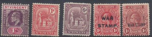 Vincent stamps 1904 1916 - vincent, stamps: