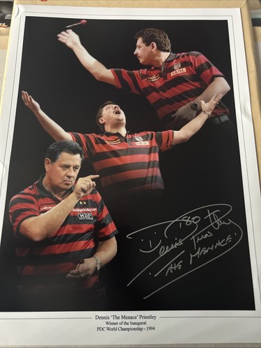 Dennis priestley darts - , signed