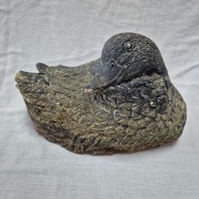 Duck Garden figurine Outdoor rustic bird decor Concrete garden sculpture Cement