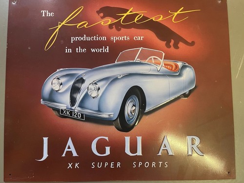 Jaguar retro parking sign tin - jaguar,