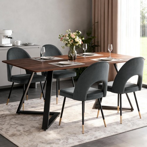 4pcs velvet dining chairs - dining, and