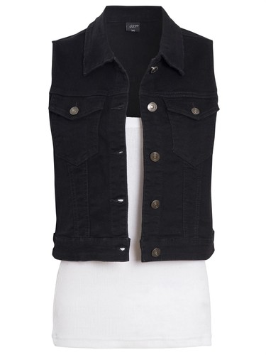 Womens denim gilet blue - womens,