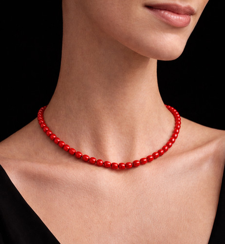 4mm round red - round, coral