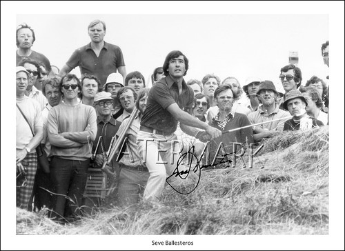 Seve ballesteros signed print - ballesteros,