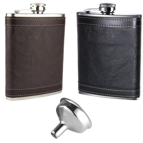 New hip flask 8oz stainless - new,