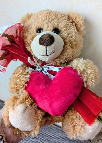 Large teddy bear with - large,