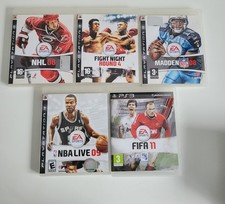 5x PS3 EA Sports Games - Fight Night, NBA,  FIFA, Madden, NHL