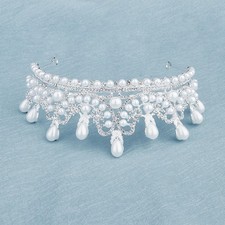  Wedding Hair Accessories Girls Tiara Headband Bridal Pearl Crown