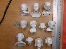 11 antique Germany  biedermeier frozen china head doll   age 1820 ,