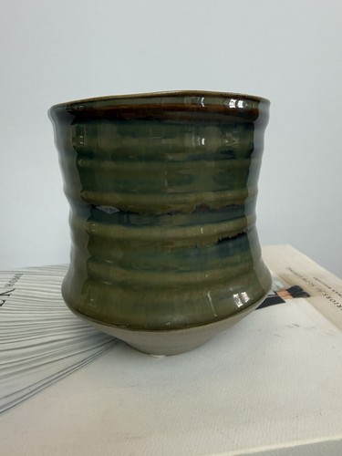 Plant pot small green tapered - plant,
