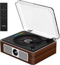 Retro Wooden CD Player for