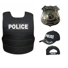 Children Police Vest Caps and