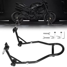 Heavy Duty Rear Motorcycle Paddock Stand Black Motorbike Stand Free Bobbin Hooks