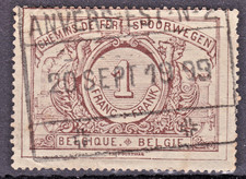 STAMP 1895-1902 BELGIUM POSTAL PARCELS No. 26-OBL. TB-SEE SCAN R/V-