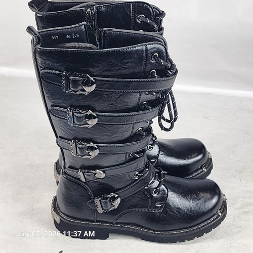 Black medieval pirate boots - black,