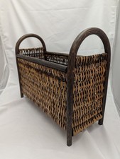 Vintage wicker bamboo magazine - bamboo,