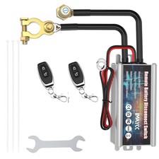 Car Battery Disconnect Cut Off Isolator Master Switch 2 Wireless Remote Control